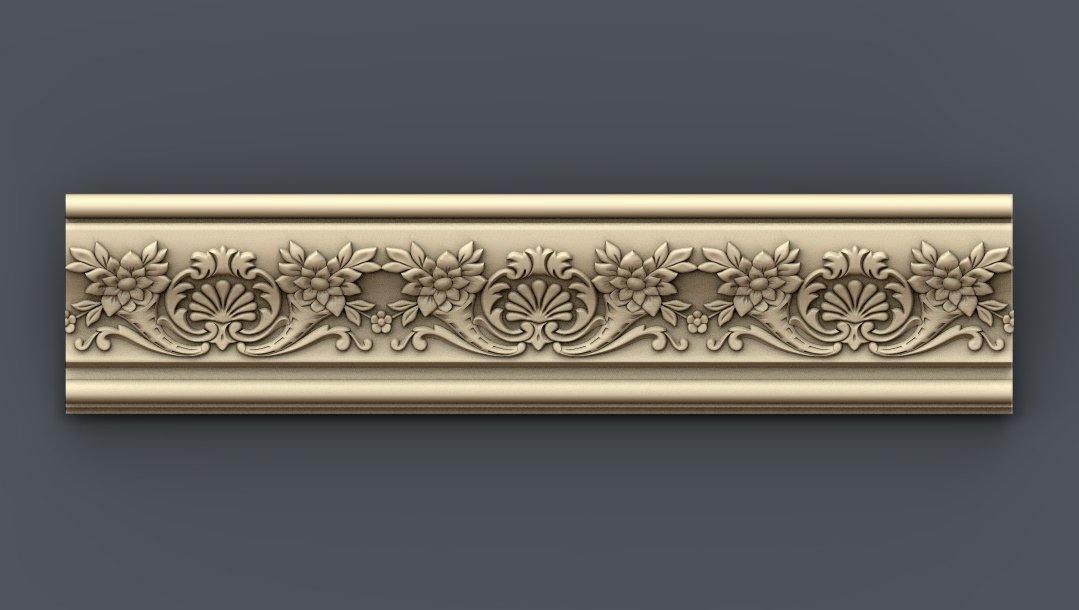 STL Format 3D  Border Decoration -010 - Extrusion and CNC