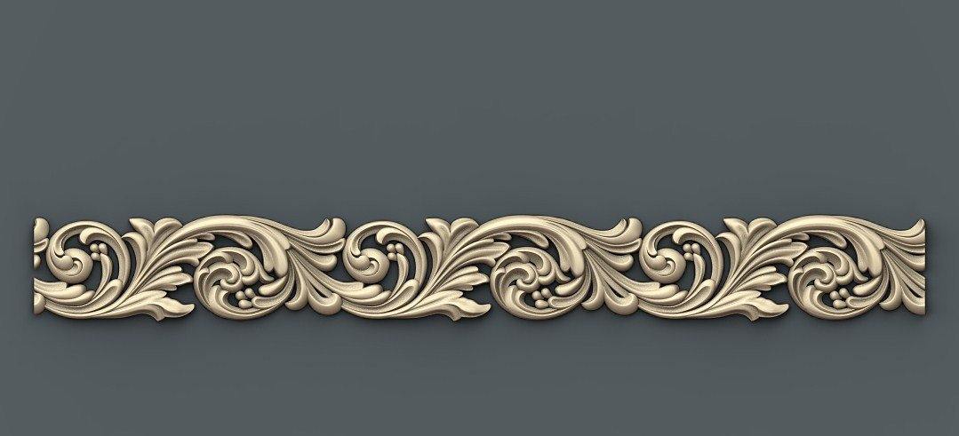 STL Format 3D  Border Decoration -016 - Extrusion and CNC