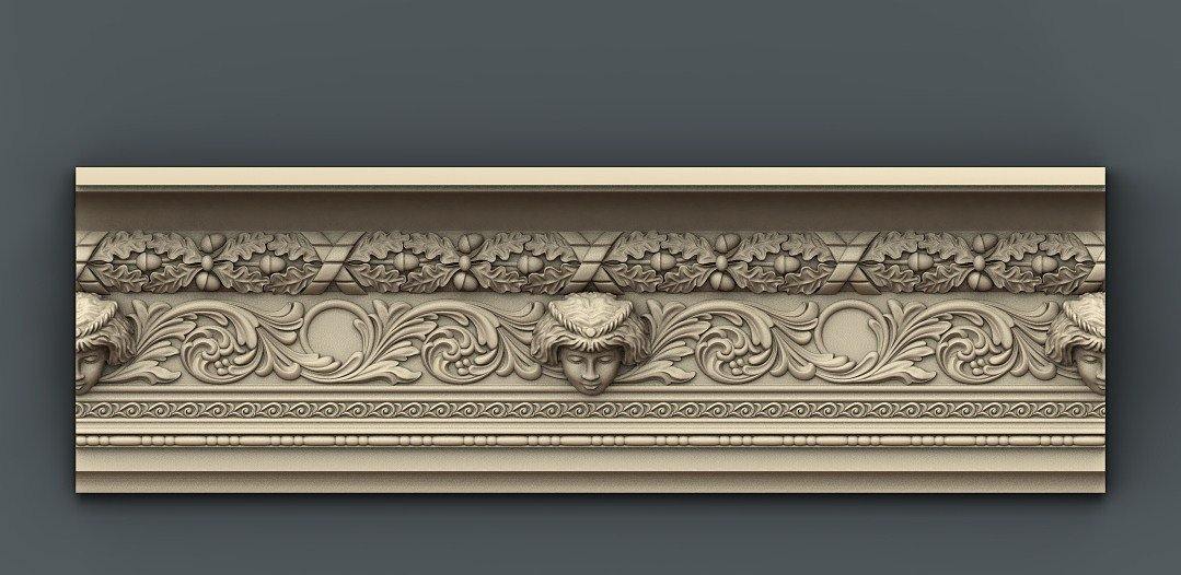 STL Format 3D  Border Decoration -025 - Extrusion and CNC