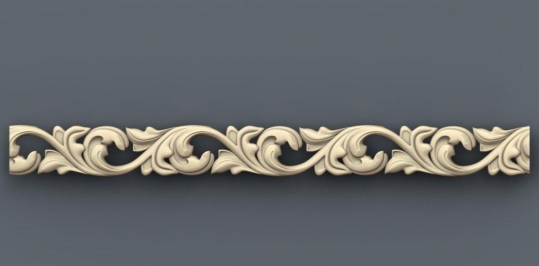 STL Format 3D  Border Decoration -029 - Extrusion and CNC