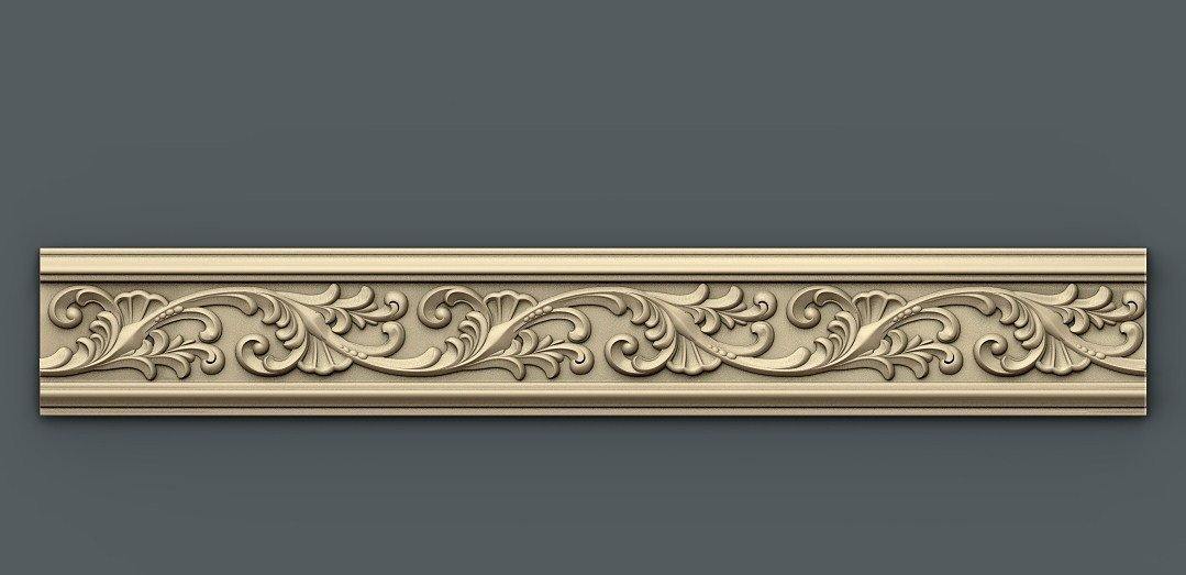 STL Format 3D  Border Decoration -039 - Extrusion and CNC