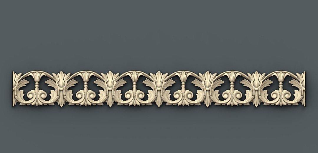 STL Format 3D  Border Decoration -040 - Extrusion and CNC