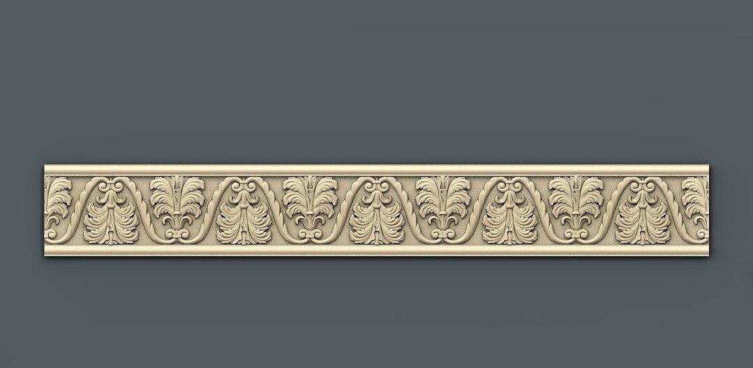 STL Format 3D  Border Decoration -048 - Extrusion and CNC