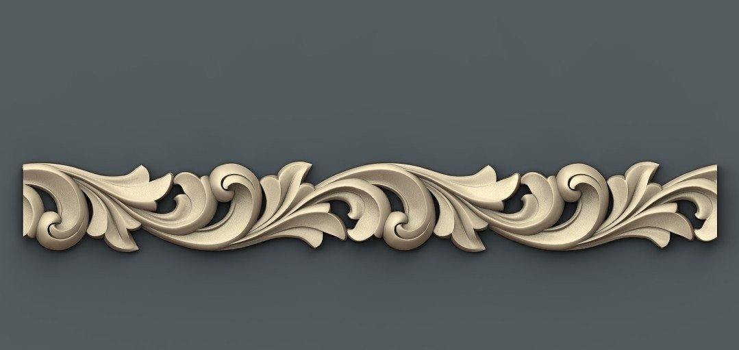 STL Format 3D  Border Decoration -050 - Extrusion and CNC