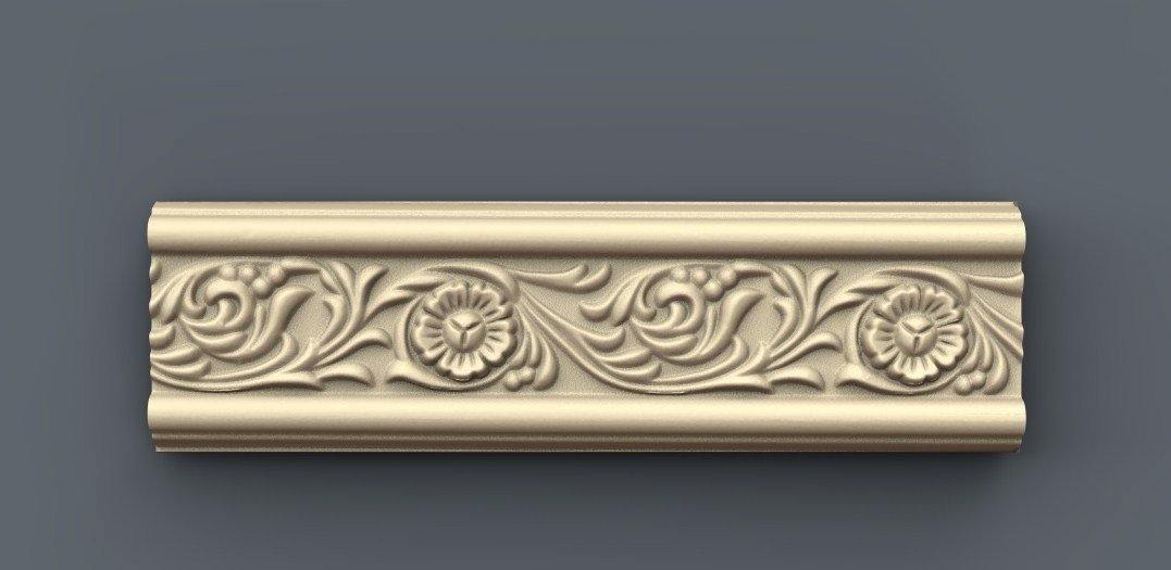 STL Format 3D  Border Decoration -060 - Extrusion and CNC