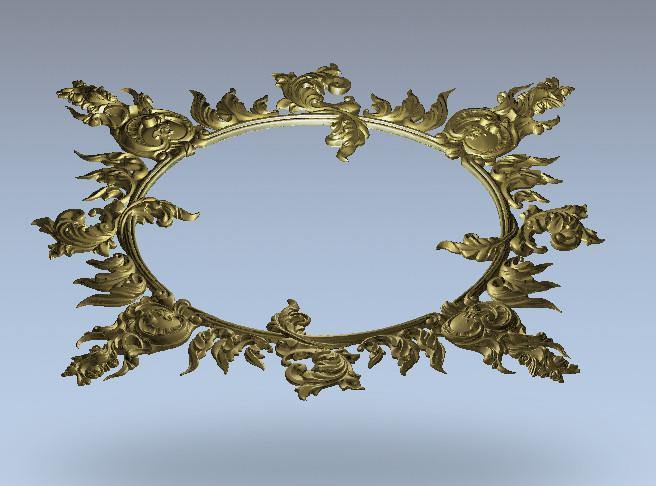 STL Format 3D Furniture Ceiling Decoration Round Patterns - 004 - Extrusion and CNC