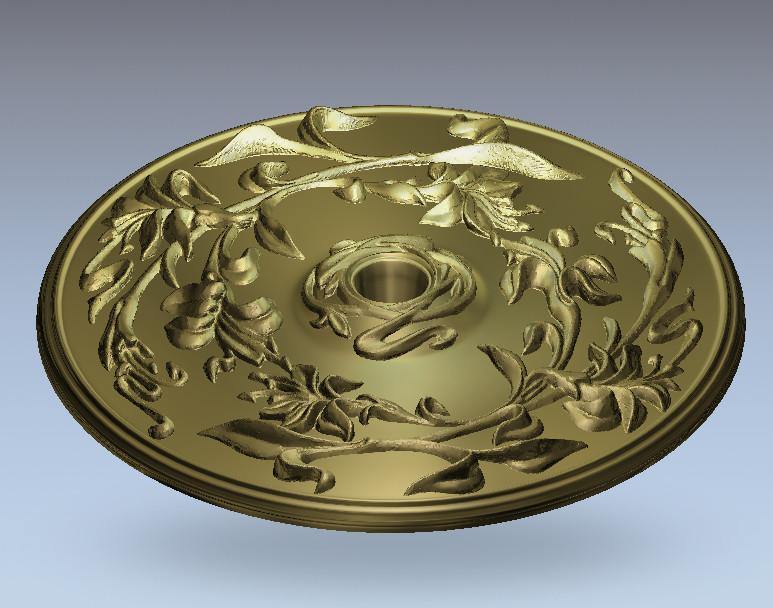 STL Format 3D Furniture Ceiling Decoration Round Patterns - 006 - Extrusion and CNC