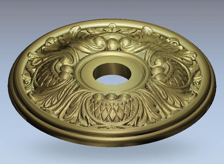 STL Format 3D Furniture Ceiling Decoration Round Patterns - 008 - Extrusion and CNC