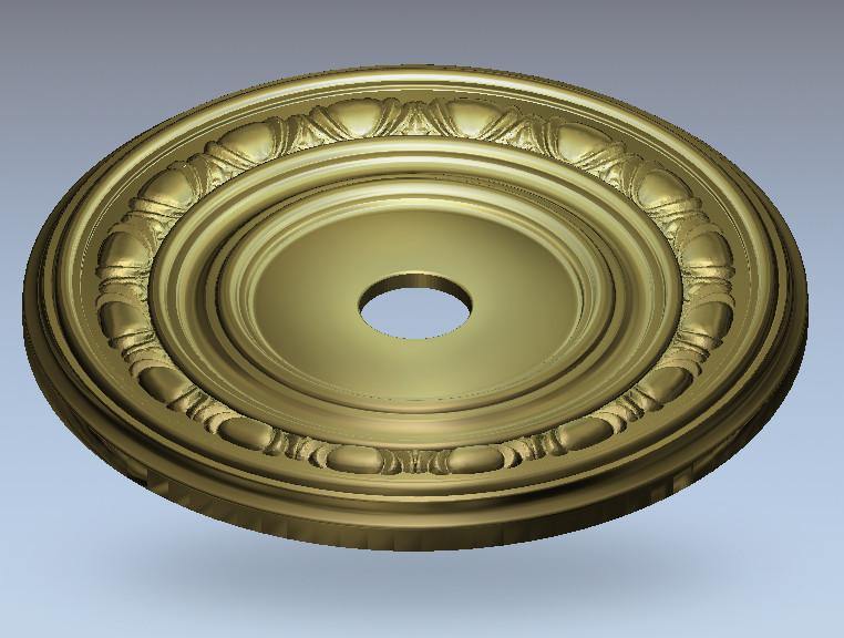 STL Format 3D Furniture Ceiling Decoration Round Patterns - 010 - Extrusion and CNC