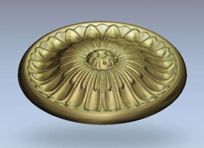 STL Format 3D Furniture Ceiling Decoration Round Patterns - 013 - Extrusion and CNC