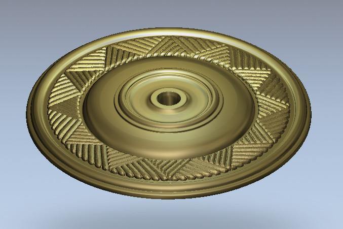 STL Format 3D Furniture Ceiling Decoration Round Patterns - 018 - Extrusion and CNC