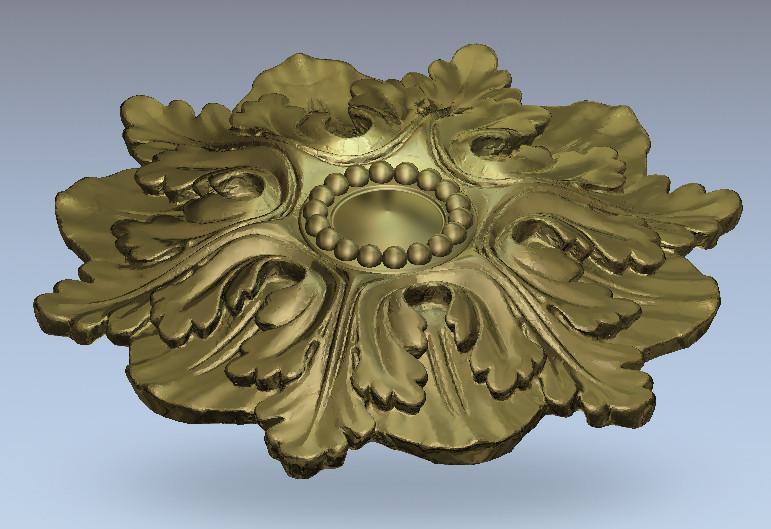 STL Format 3D Furniture Ceiling Decoration Round Patterns - 020 - Extrusion and CNC