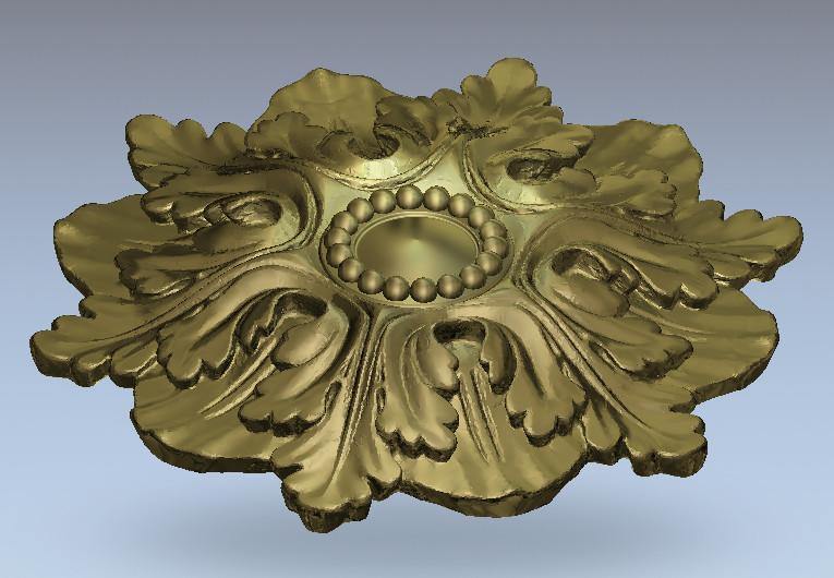 STL Format 3D Furniture Ceiling Decoration Round Patterns - 021 - Extrusion and CNC