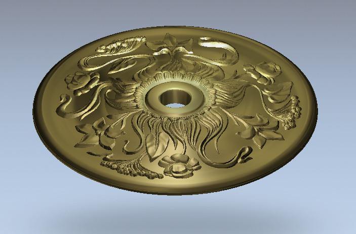 STL Format 3D Furniture Ceiling Decoration Round Patterns - 023 - Extrusion and CNC