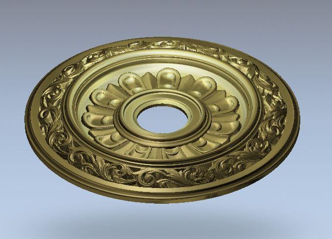 STL Format 3D Furniture Ceiling Decoration Round Patterns - 026 - Extrusion and CNC