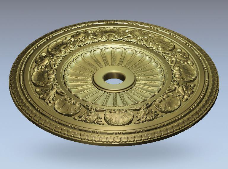 STL Format 3D Furniture Ceiling Decoration Round Patterns - 028 - Extrusion and CNC