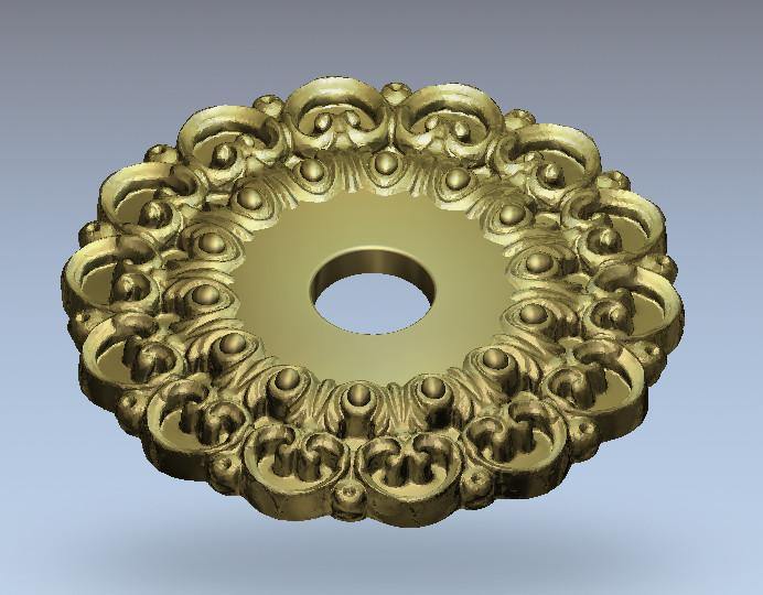STL Format 3D Furniture Ceiling Decoration Round Patterns - 029 - Extrusion and CNC