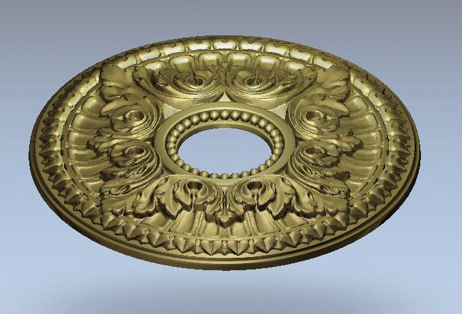 STL Format 3D Furniture Ceiling Decoration Round Patterns - 031 - Extrusion and CNC