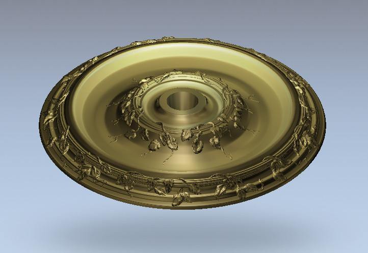 STL Format 3D Furniture Ceiling Decoration Round Patterns - 034 - Extrusion and CNC