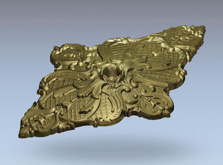 STL Format 3D Furniture Ceiling Decoration Round Patterns - 040 - Extrusion and CNC