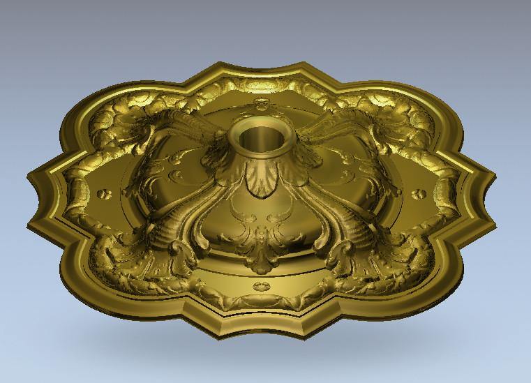 STL Format 3D Furniture Ceiling Decoration Round Patterns - 056 - Extrusion and CNC