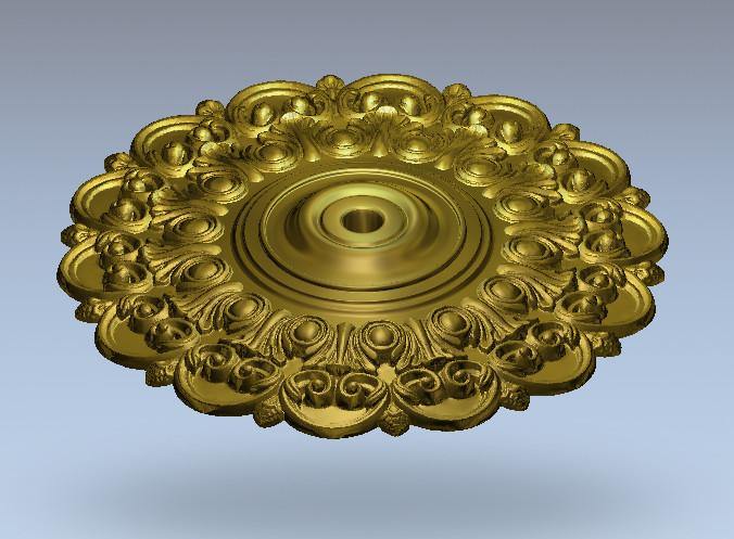 STL Format 3D Furniture Ceiling Decoration Round Patterns - 058 - Extrusion and CNC