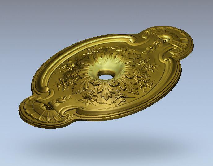 STL Format 3D Furniture Ceiling Decoration Round Patterns - 060 - Extrusion and CNC