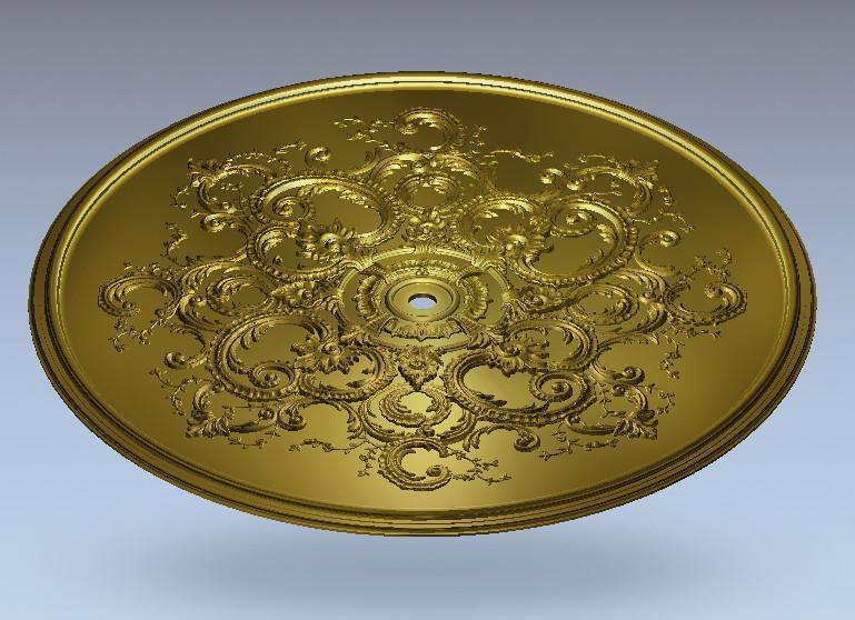 STL Format 3D Furniture Ceiling Decoration Round Patterns - 066 - Extrusion and CNC