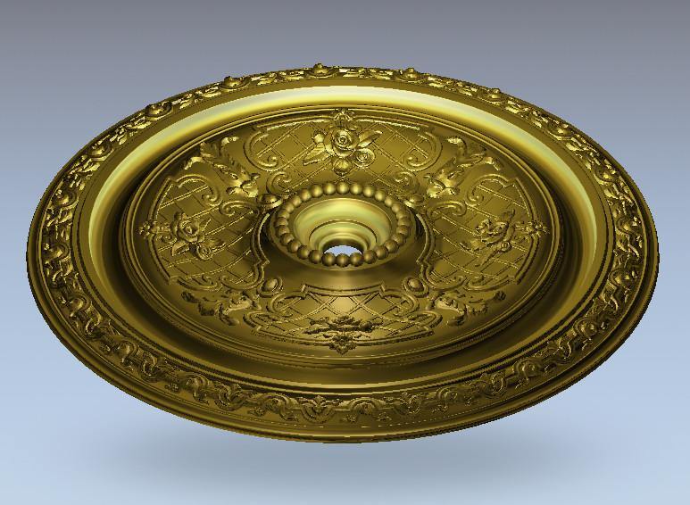 STL Format 3D Furniture Ceiling Decoration Round Patterns - 070 - Extrusion and CNC