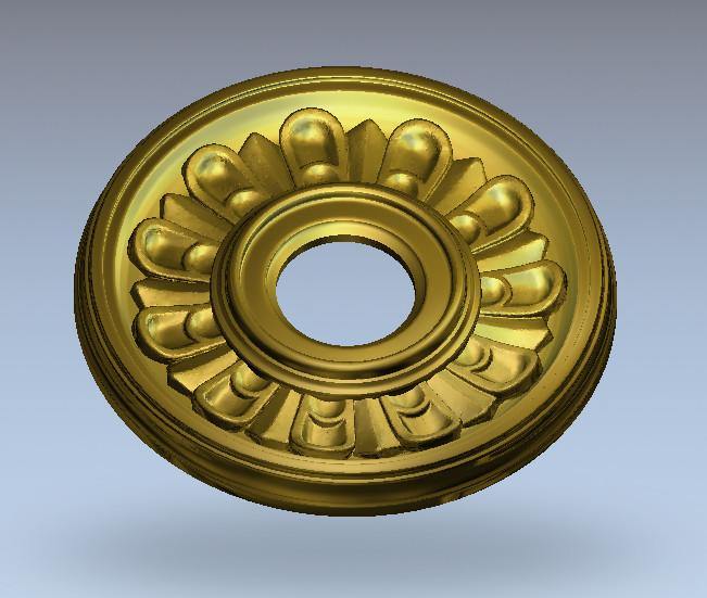 STL Format 3D Furniture Ceiling Decoration Round Patterns - 082 - Extrusion and CNC