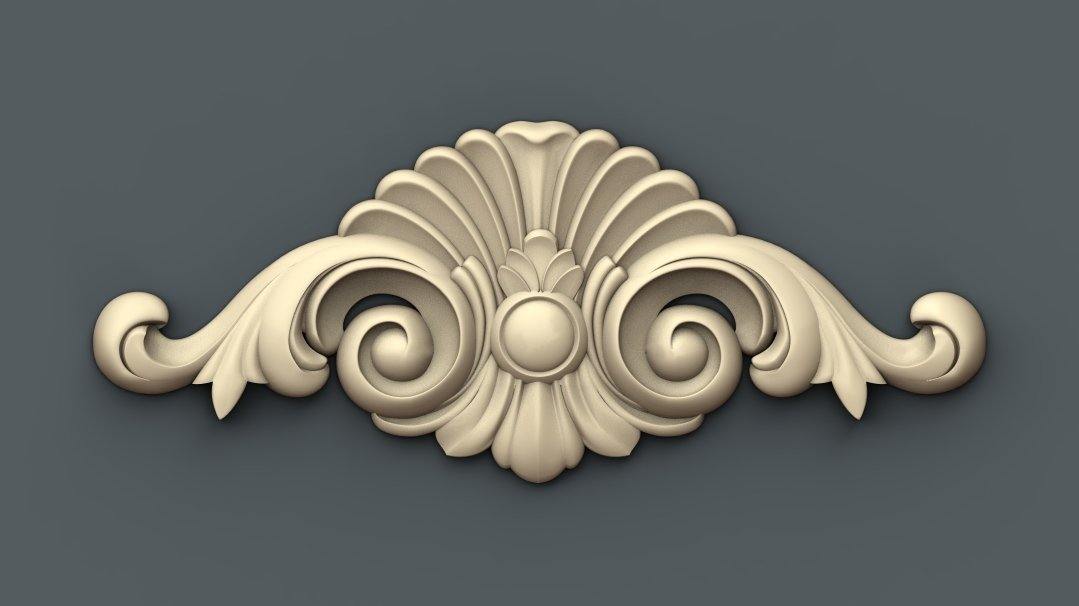 STL Format 3D Furniture Decoration - 024 - Extrusion and CNC
