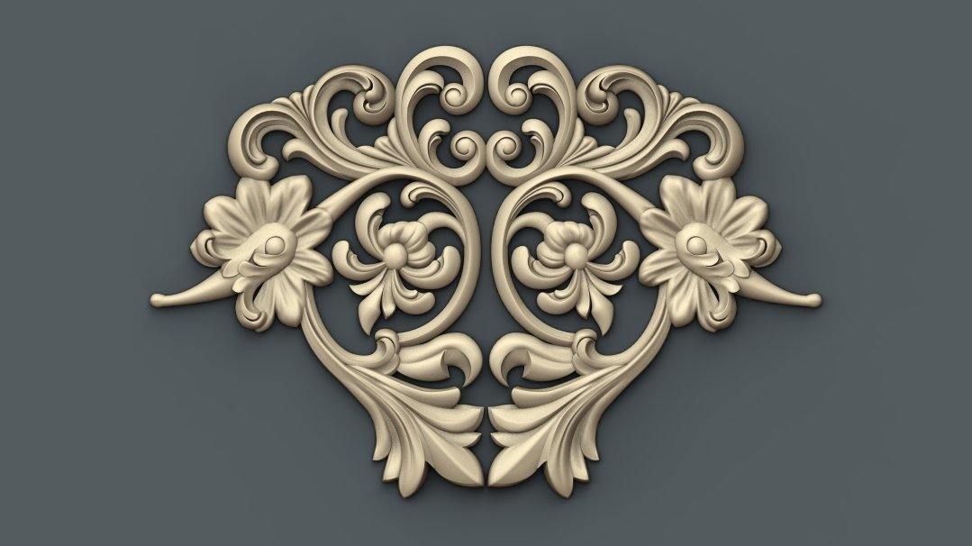 STL Format 3D Furniture Decoration - 027 - Extrusion and CNC
