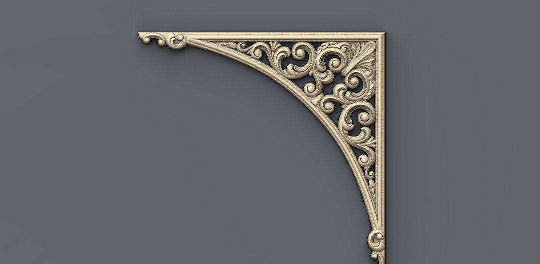 STL Format 3D Furniture Decoration - 043 - Extrusion and CNC