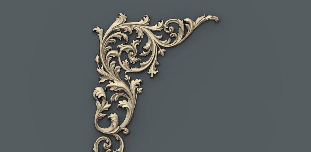 STL Format 3D Furniture Decoration - 044 - Extrusion and CNC