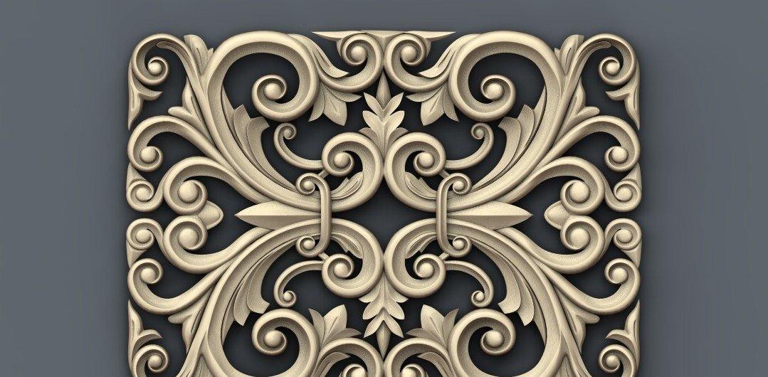 STL Format 3D Furniture Decoration - 076 - Extrusion and CNC