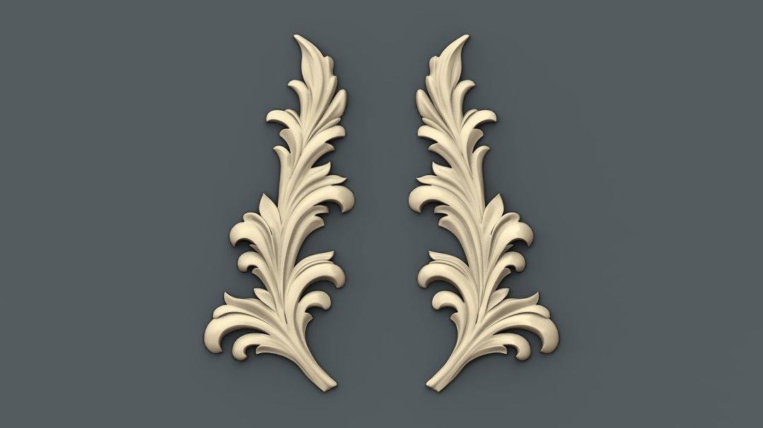 STL Format 3D Furniture Decoration - 088 - Extrusion and CNC