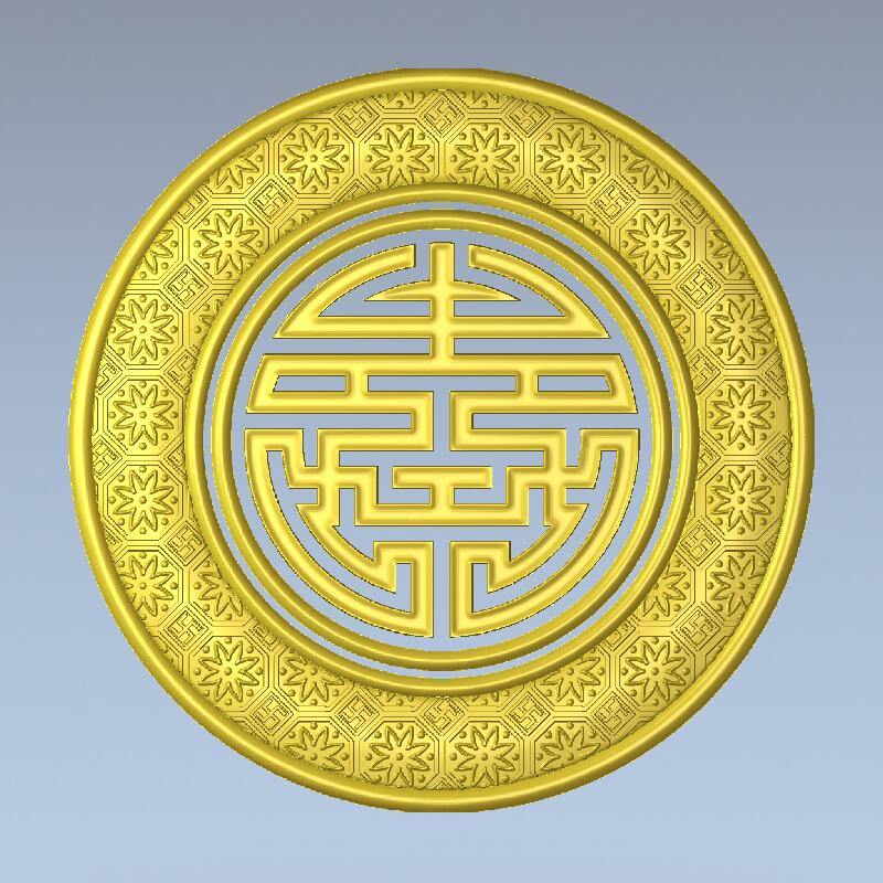 STL Format 3D Furniture Decorativ Round Patterns - 001 - Extrusion and CNC