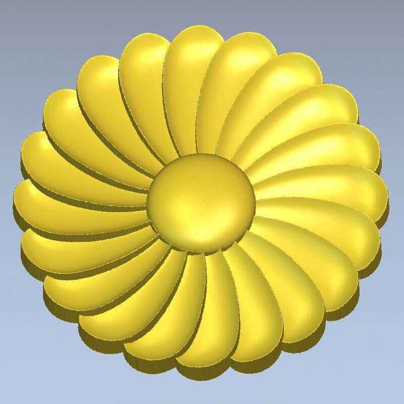 STL Format 3D Furniture Decorativ Round Patterns - 006 - Extrusion and CNC