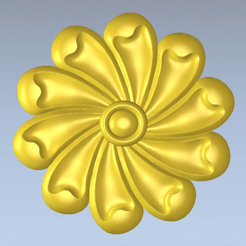 STL Format 3D Furniture Decorativ Round Patterns - 010 - Extrusion and CNC