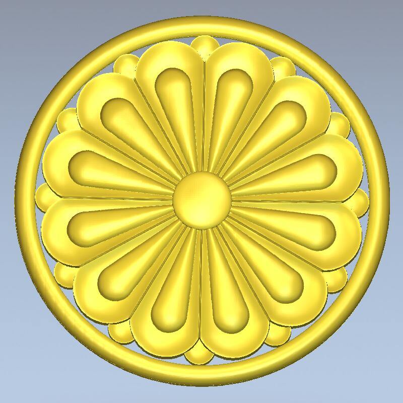 STL Format 3D Furniture Decorativ Round Patterns - 021 - Extrusion and CNC