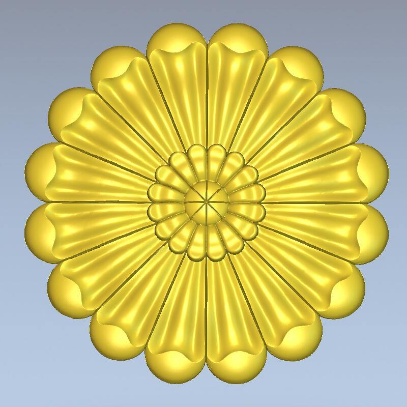 STL Format 3D Furniture Decorativ Round Patterns - 024 - Extrusion and CNC