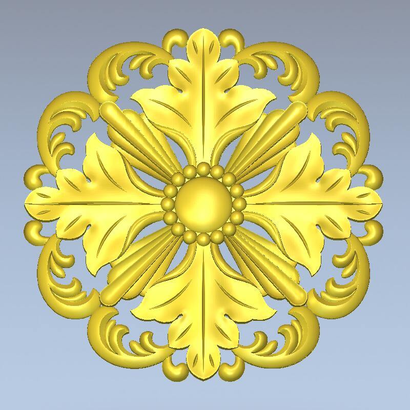 STL Format 3D Furniture Decorativ Round Patterns - 027 - Extrusion and CNC