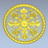 STL Format 3D Furniture Decorativ Round Patterns - 034 - Extrusion and CNC