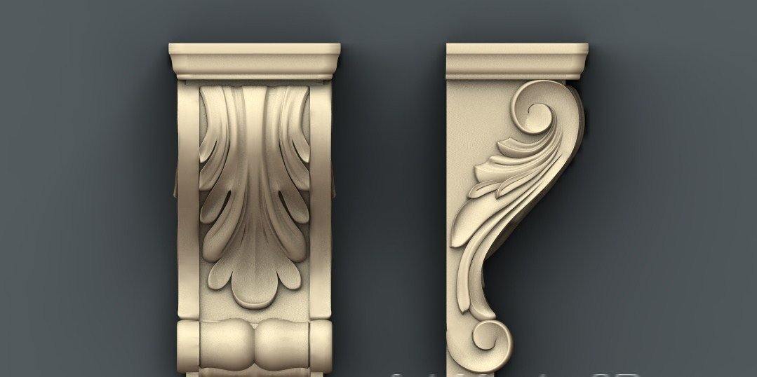 STL Format 3D Furniture , Doors Decoration Figure - 007 - Extrusion and CNC