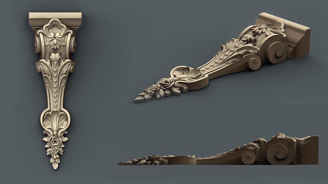 STL Format 3D Furniture , Doors Decoration Figure - 016 - Extrusion and CNC