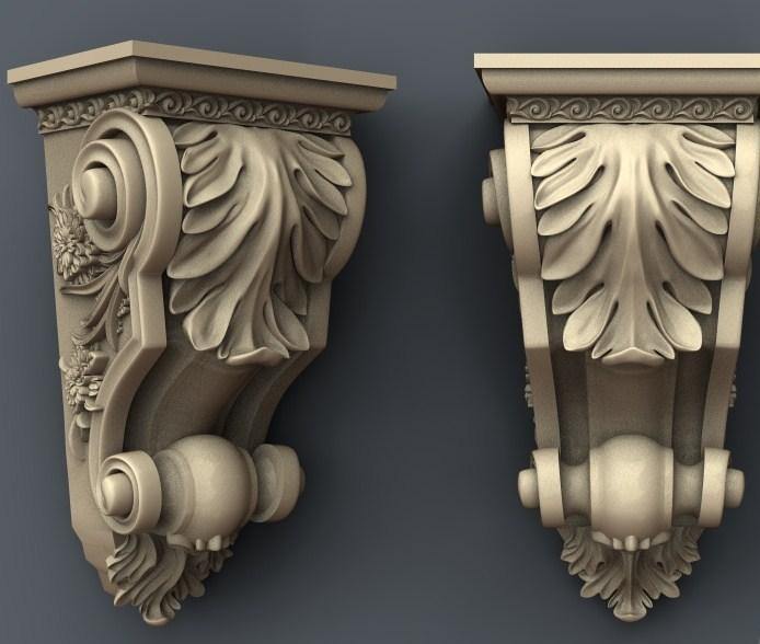 STL Format 3D Furniture , Doors Decoration Figure - 020 - Extrusion and CNC