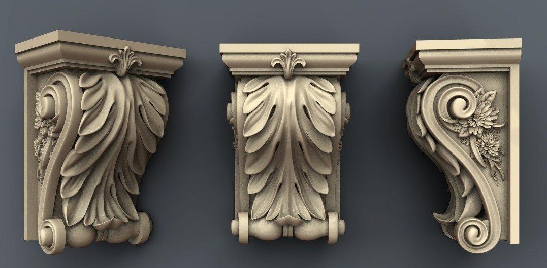 STL Format 3D Furniture , Doors Decoration Figure - 021 - Extrusion and CNC