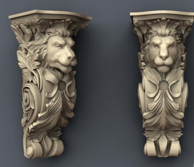 STL Format 3D Furniture , Doors Decoration Figure - 023 - Extrusion and CNC