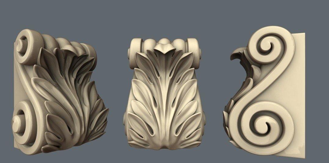 STL Format 3D Furniture , Doors Decoration Figure - 025 - Extrusion and CNC