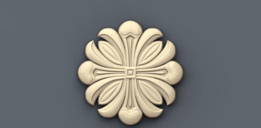 STL Format 3D Furniture , Doors Decoration Round - 013 - Extrusion and CNC